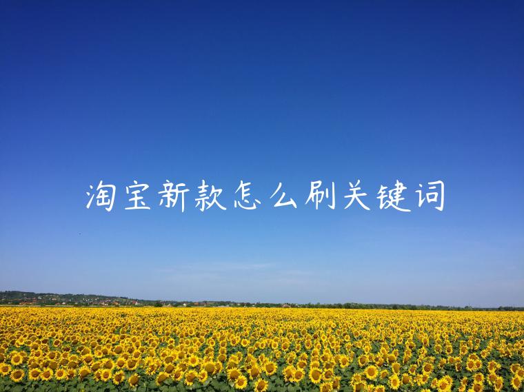 淘寶新款怎么刷關(guān)鍵詞